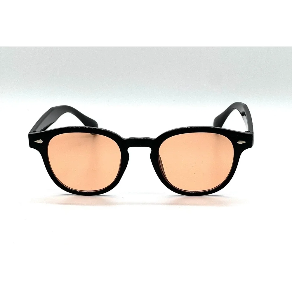 Mens‎ Black Frame  Style Sunglasses Redish  Tinted Lenses Sophisticated Shades